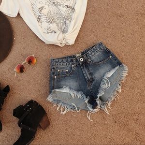Denim shorts